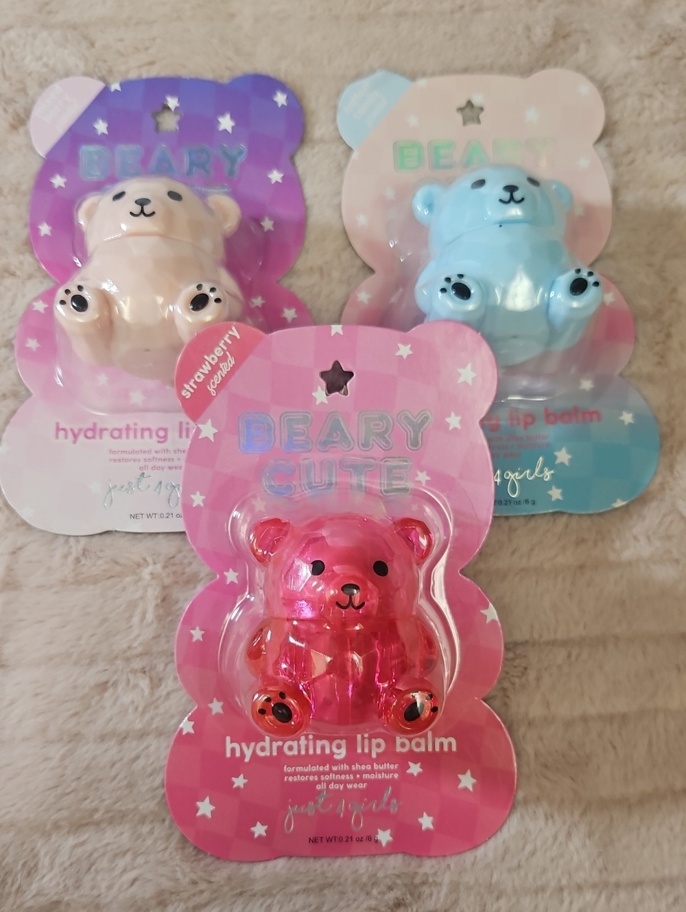 Just 4 girls BERRY CUTE hydrating lip balm 3-pc